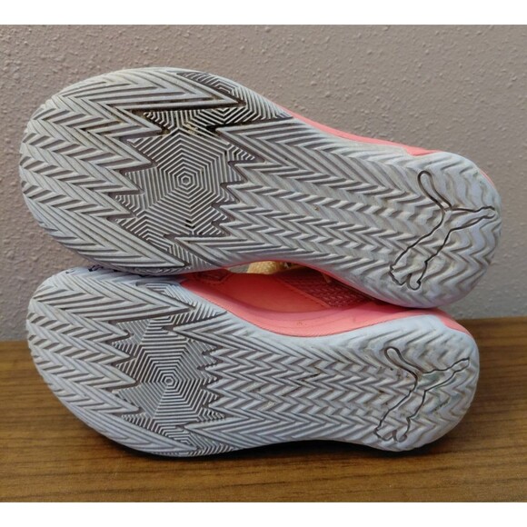 Puma X Scoot Zeros Georgia Peach Pink Kids Basketball Shoe Size 12C - Picture 7 of 9